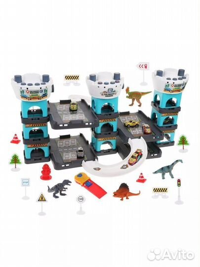 Детская многоуровневая парковка 38 деталей с машин