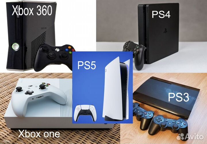 PS3 PS4 PS5 Xbox 360 / ONE PSP PS vita - приставки