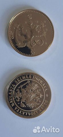 Официальный новодел банк Финляндии позолота