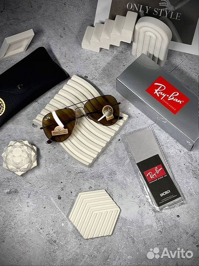 Очки Ray Ban Aviator коричневые