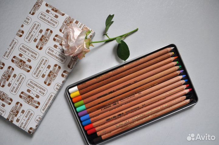 Пастельные карандаши Koh-i-noor 12 цветов из Праги
