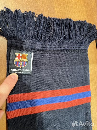 Комплект шапка и шарф FC Barcelona