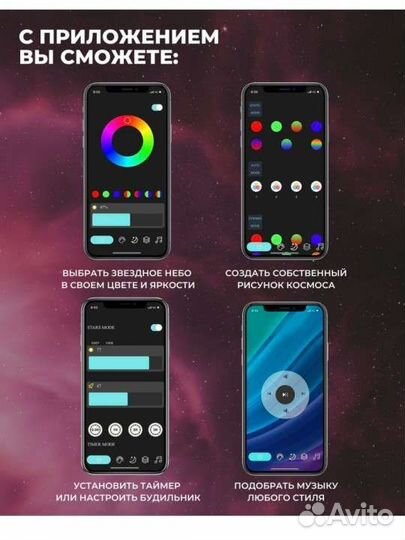 Ночник проектор звездного неба новый