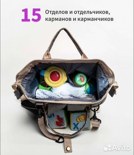 Сумка рюкзак для мамы на коляску