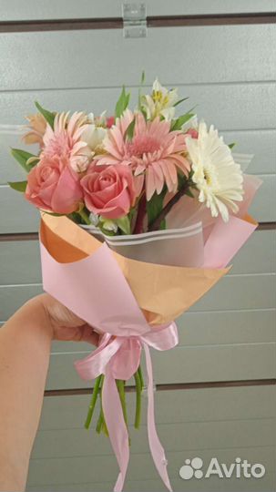 Букет герберы розы