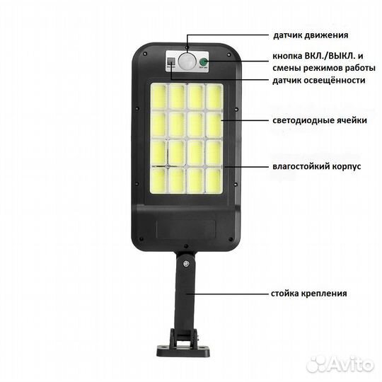 Светодиодный светильник на солнечных батареях