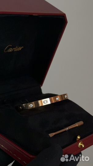 Браслет cartier love с бриллиантами