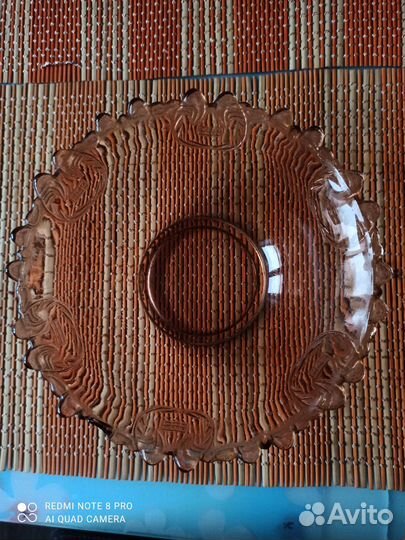 Салатник цветное стекло СССР