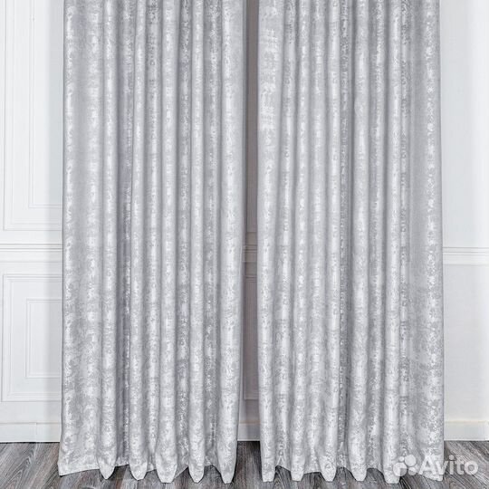 Шторы мрамор Зарина Стальной