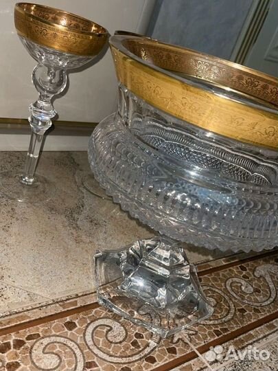 Хрустальная ваза для фруктов