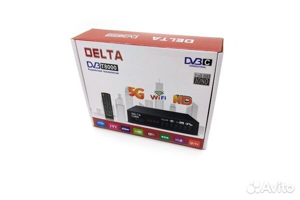 Приставка для цифрового тв, ресивер DVB-T2 delta T