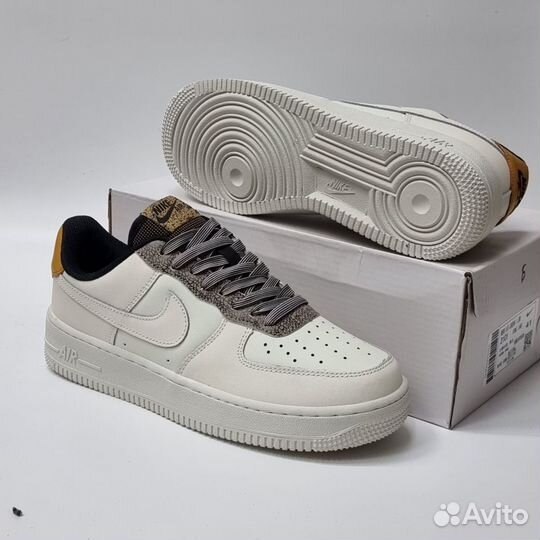 Кроссовки мужские nike air force 1 черные осенние