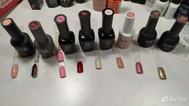 Гель-лаки 36 цв + базы+ топы + дизайн