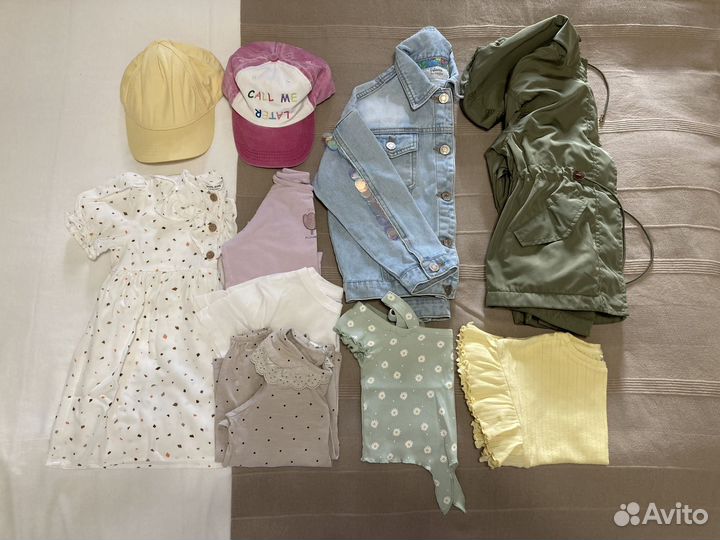 Вещи пакетом на девочку 104 110