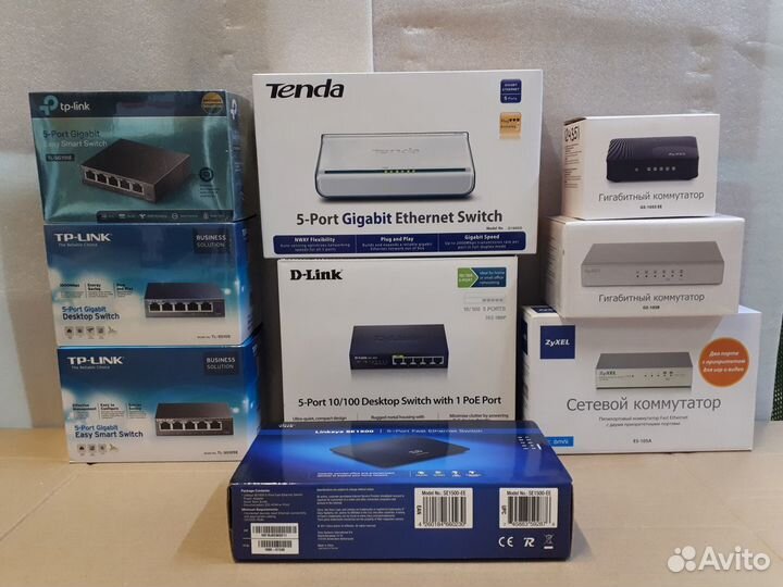 Коммутаторы неуправляемые 5-портовые (новые)