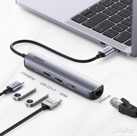 USB Type-C хаб Ugreen CM418 5 в 1