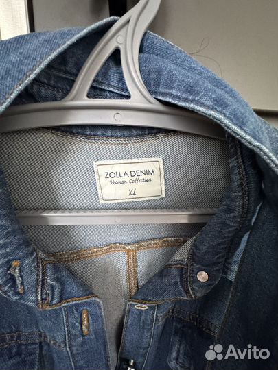 Джинсовое платье рубашка, 48 размер