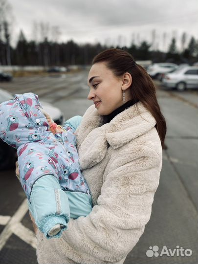 Зимний комбинезон для девочки 74 80