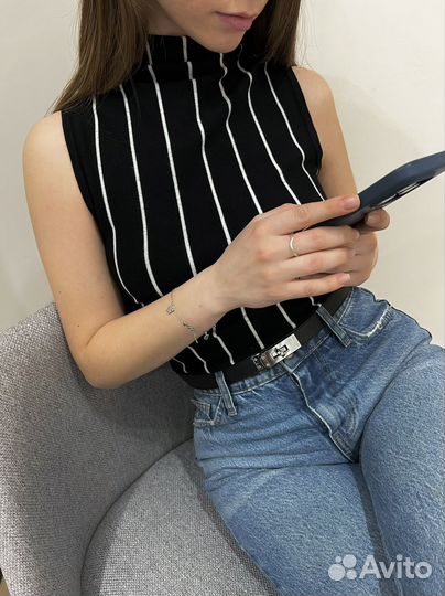 Базовый топ летний трикотажный