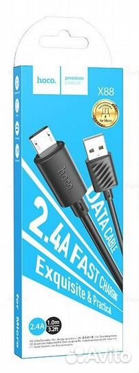 Кабель USB - micro USB длина 1 метр hoco BX88