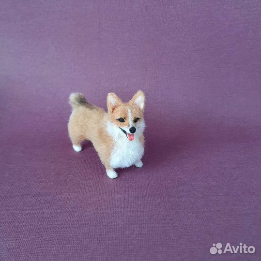 Миниатюрная игрушка щенок корги