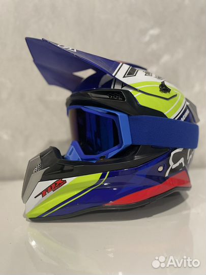 Новый шлем с очками эндуро мотокросс