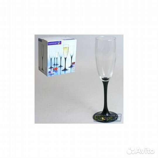 Домино Набор 6 фужеров для шампанского 170 мл