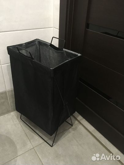 Корзина для белья черная новая