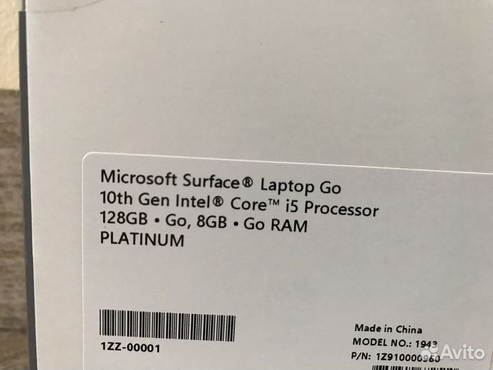 Surface Laptop Go 12” i5 8GB 128GB (новый)