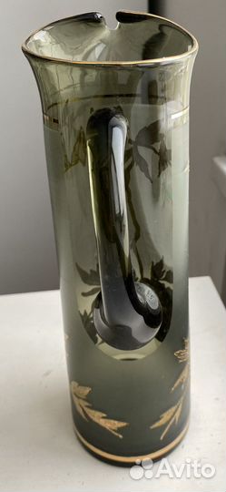 Кувшин богемское стекло чехословатское