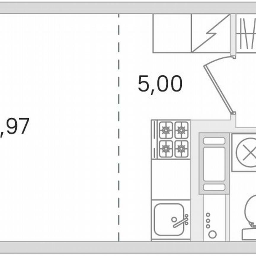 Квартира-студия, 25,9 м², 7/8 эт.