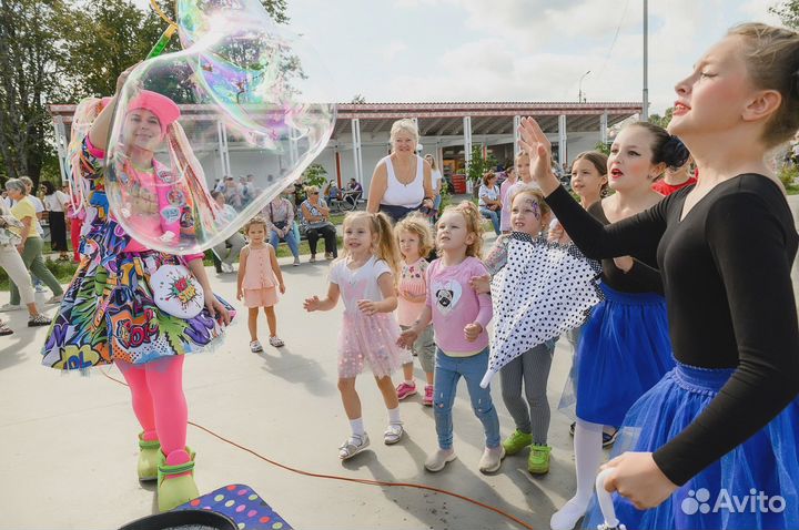 Шоу мыльных пузырей. Аниматор