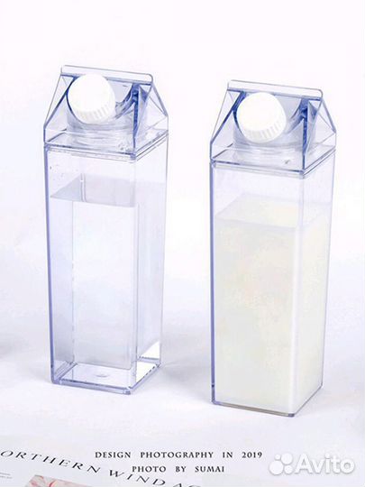 Бутылка для молока стеклянная с крышкой Емкость