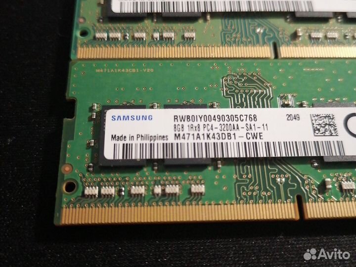 Оперативная память ddr4 8gb samsung 3200