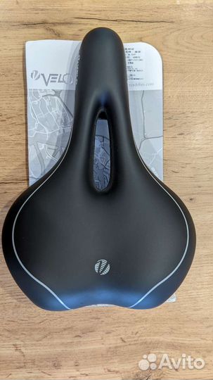 Седло для велосипеда кожаное velo