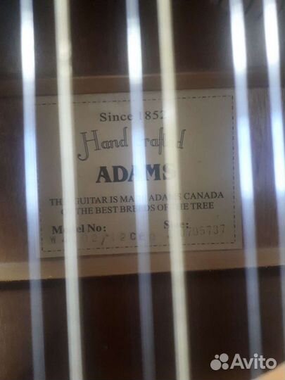 12-струнная электро-акустическая гитара Adams