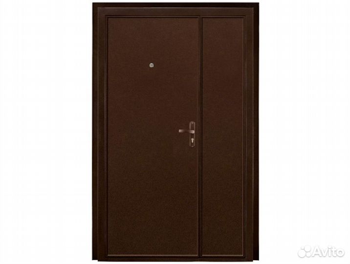 Двухстворчатая металлическая дверь