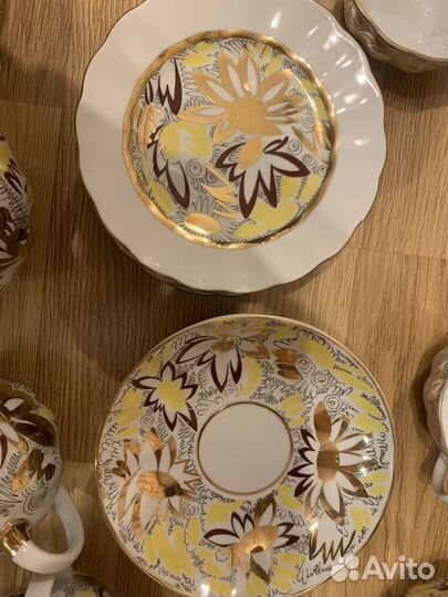 Сервиз лфз СССР золотые ромашки