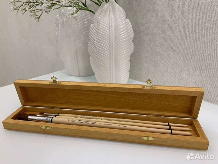 Подарочный набор художественных кистей. Колонок