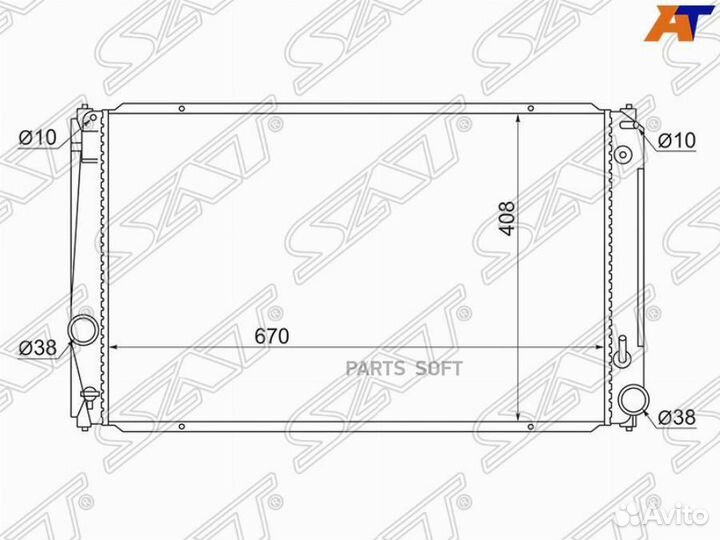 Радиатор охлаждения Тойота Рав4 05- 1AZ/2AZ/3ZR/2G