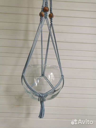 Подвес макраме с кашпо