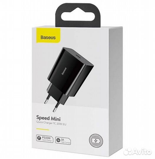 Сетевое зар. устр. Baseus Speed Mini 1C 3A 20W