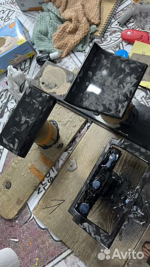 Накладки салона w202 карбон