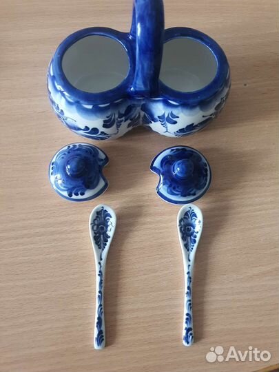 Набор для специй гжель