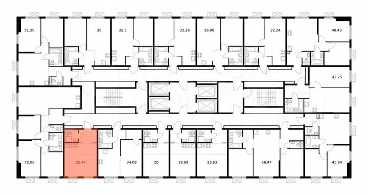 Квартира-студия, 25,5 м², 13/33 эт.