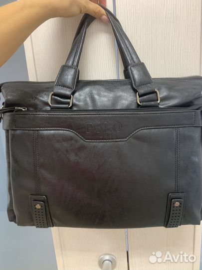 Сумка портфель мужская натуральная кожа