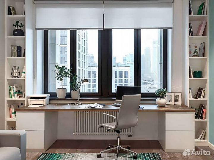 Рабочая зона для школьника у окна в рассрочку