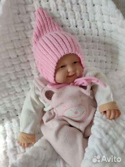 Шапочка вязаная детская эльф гном