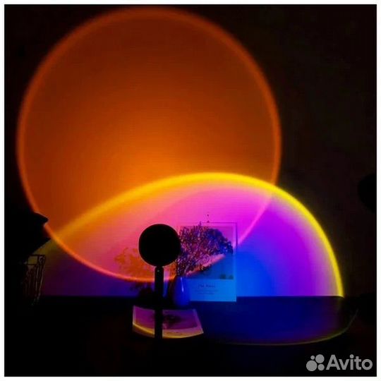 Настольная лампа - ночник закат, проектор