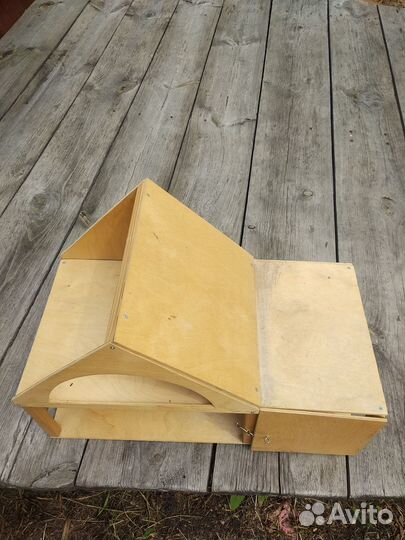 Домик гараж дерево кукольный